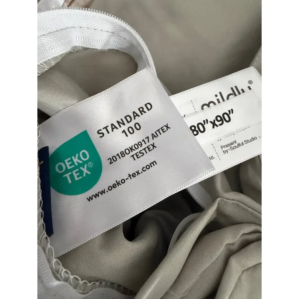 MILDLY Soft Duvet Cover - 100% Washed Microfiber October Mist Sage FULL 80X90